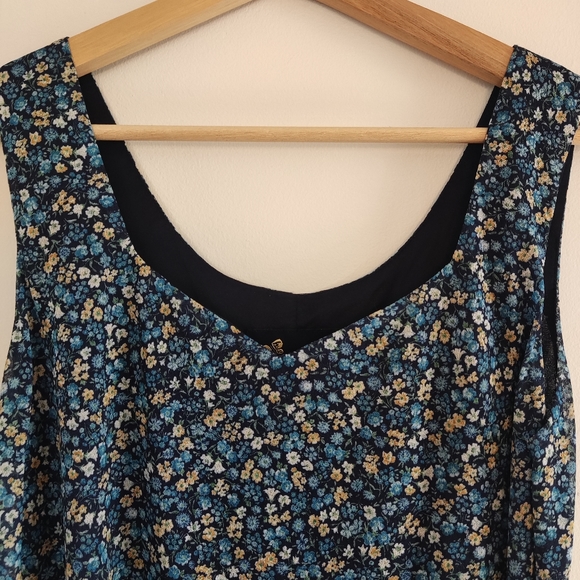 Marie Claire Dark Blue Floral Mini Summer Dress - Picture 4 of 10